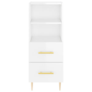 Credenza 34,5x34x180 cm in Legno Multistrato Bianco Lucido 3199291