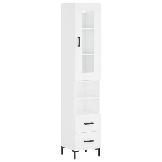 Credenza Bianca 34,5x34x180 cm in Legno Multistrato 3199297