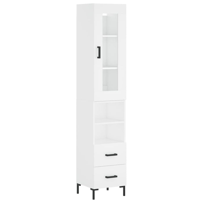 Credenza Bianca 34,5x34x180 cm in Legno Multistrato 3199297