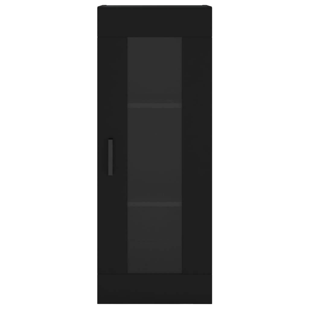 Credenza Nera 34,5x34x180 cm in Legno Multistrato 3199298