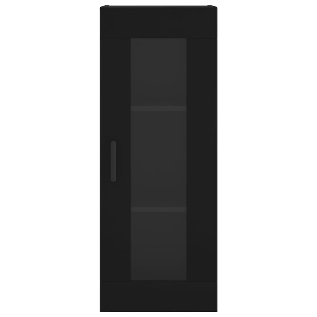 Credenza Nera 34,5x34x180 cm in Legno Multistrato 3199306