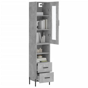 Credenza Grigio Cemento 34,5x34x180 cm in Legno Multistrato 3199309