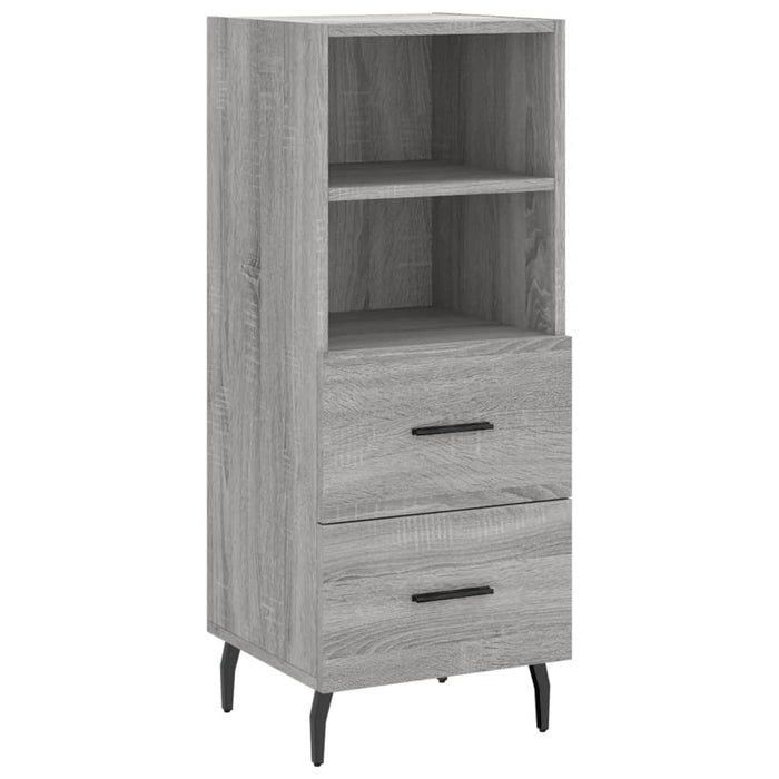 Credenza-Buffet-Armadio da cucina Grigio Sonoma 34,5x34x180 cm in Legno Multistrato 397418