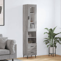 Credenza Grigio Sonoma 34,5x34x180 cm in Legno Multistrato 3199319