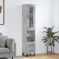 Credenza Grigio Cemento 34,5x34x180 cm in Legno Multistrato 3199325