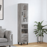 Credenza Grigio Sonoma 34,5x34x180 cm in Legno Multistrato 3199327
