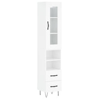 Credenza 34,5x34x180 cm in Legno Multistrato Bianco Lucido 3199331