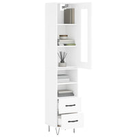 Credenza 34,5x34x180 cm in Legno Multistrato Bianco Lucido 3199331