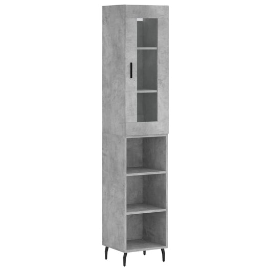 Credenza cassettiera mobile contenitore organizer cucina soggiorno salotto alto 345 x 34 x 180 cm legno ingegnerizzato grigio 02_0034279