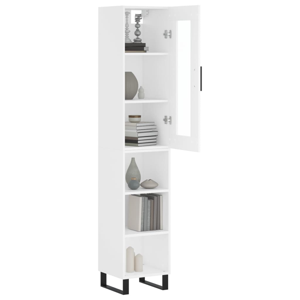 Credenza Bianca 34,5x34x180 cm in Legno Multistratocod mxl 78170