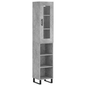 Credenza Grigio Cemento 34,5x34x180 cm in Legno Multistrato 3199389