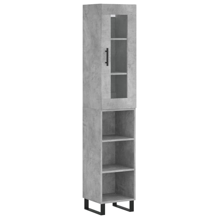 Credenza Grigio Cemento 34,5x34x180 cm in Legno Multistrato 3199389