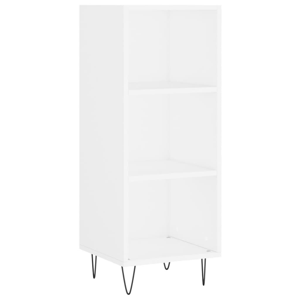 Buffet credenza cassettiera mobile contenitore organizer cucina soggiorno soggiorno alto 34,5 x 34 x 180 cm derivati ​​del legno bianco 02_0032384