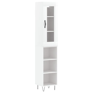 Credenza 34,5x34x180 cm in Legno Multistrato Bianco Lucido 3199395