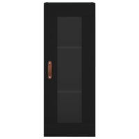 Credenza Nera 34,5x34x180 cm in Legno Multistrato 3199402