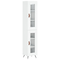 Credenza 34,5x34x180 cm in Legno Multistrato Bianco Lucido 3199403