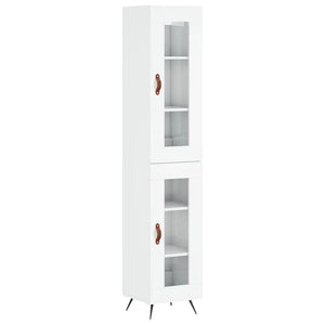 Credenza 34,5x34x180 cm in Legno Multistrato Bianco Lucido 3199403