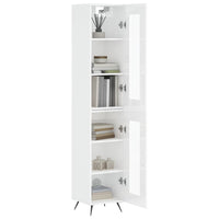 Credenza 34,5x34x180 cm in Legno Multistrato Bianco Lucido 3199403
