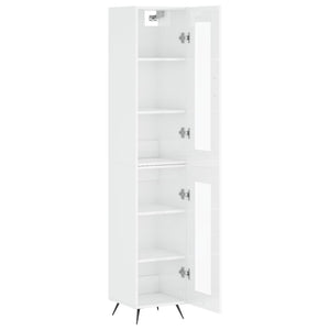 Credenza 34,5x34x180 cm in Legno Multistrato Bianco Lucido 3199403