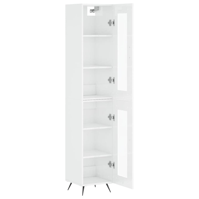 Credenza 34,5x34x180 cm in Legno Multistrato Bianco Lucido 3199403