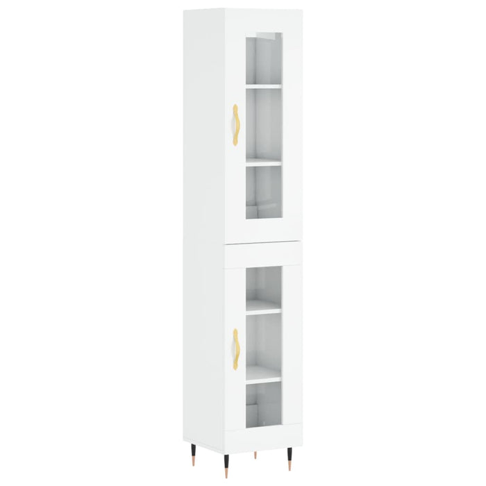Credenza 34,5x34x180 cm in Legno Multistrato Bianco Lucido 3199411