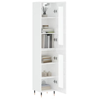 Credenza 34,5x34x180 cm in Legno Multistrato Bianco Lucido 3199411