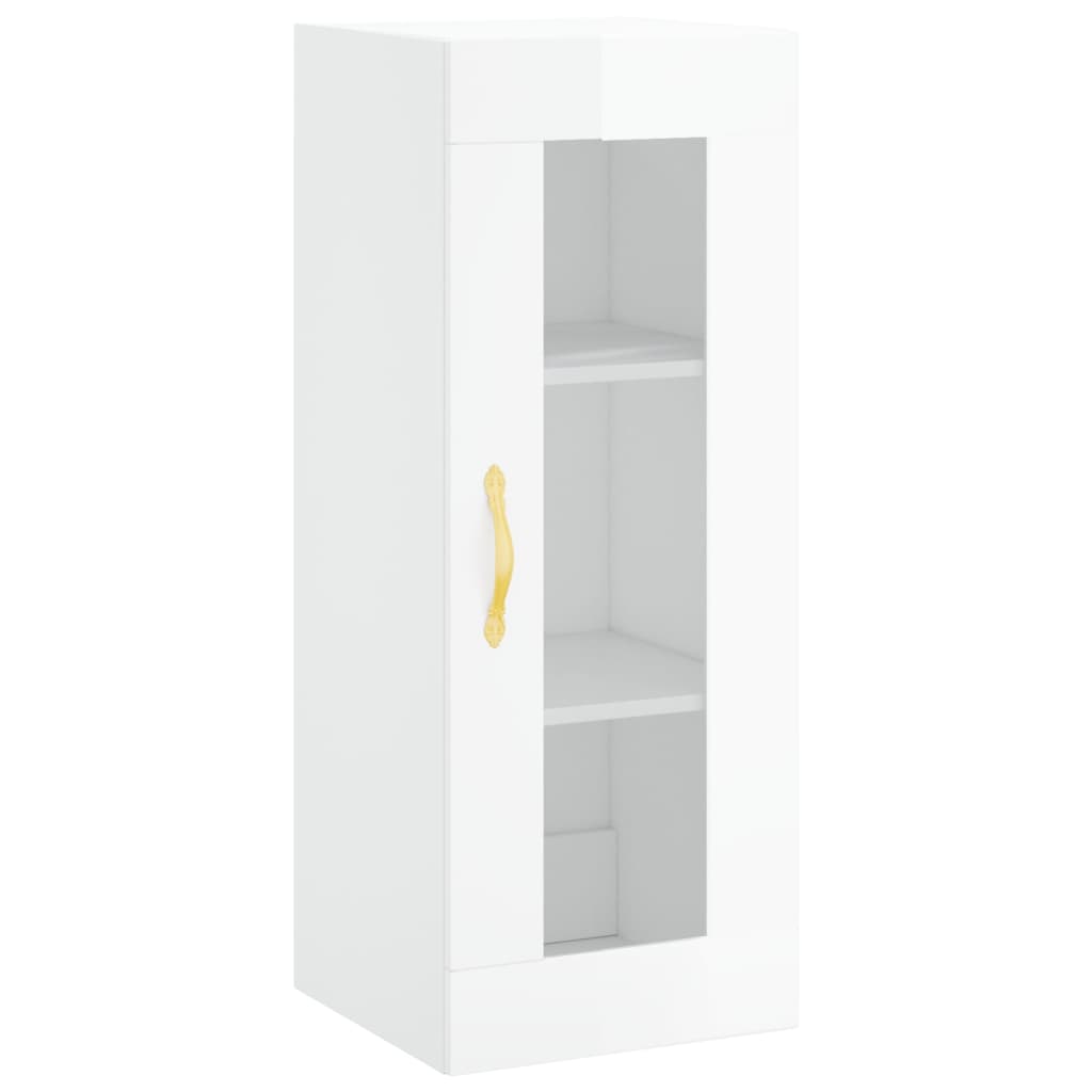 Credenza 34,5x34x180 cm in Legno Multistrato Bianco Lucido 3199411