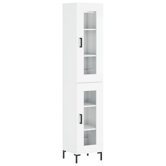 Credenza 34,5x34x180 cm in Legno Multistrato Bianco Lucido 3199427