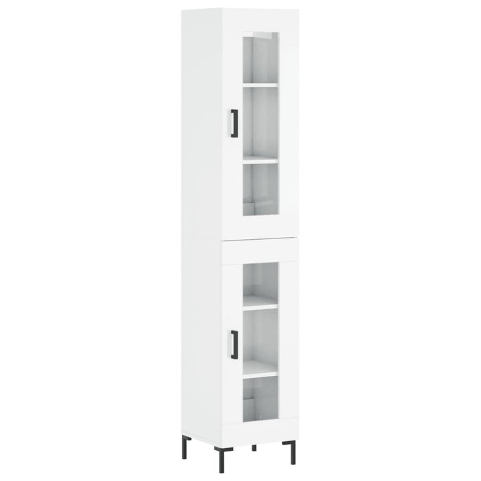 Credenza 34,5x34x180 cm in Legno Multistrato Bianco Lucido 3199427