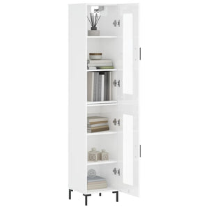 Credenza 34,5x34x180 cm in Legno Multistrato Bianco Lucido 3199427
