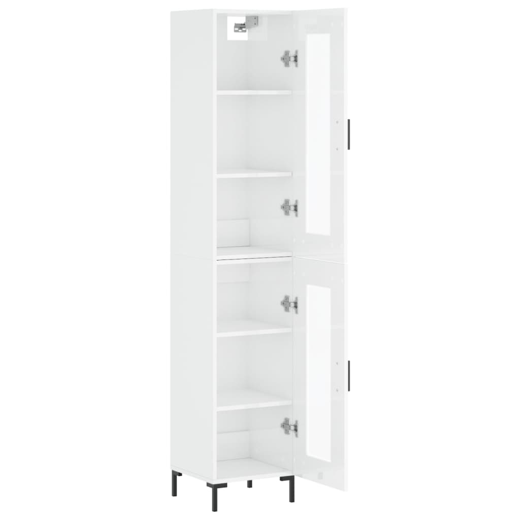 Credenza 34,5x34x180 cm in Legno Multistrato Bianco Lucido 3199427