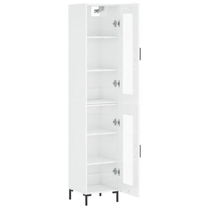 Credenza 34,5x34x180 cm in Legno Multistrato Bianco Lucido 3199427