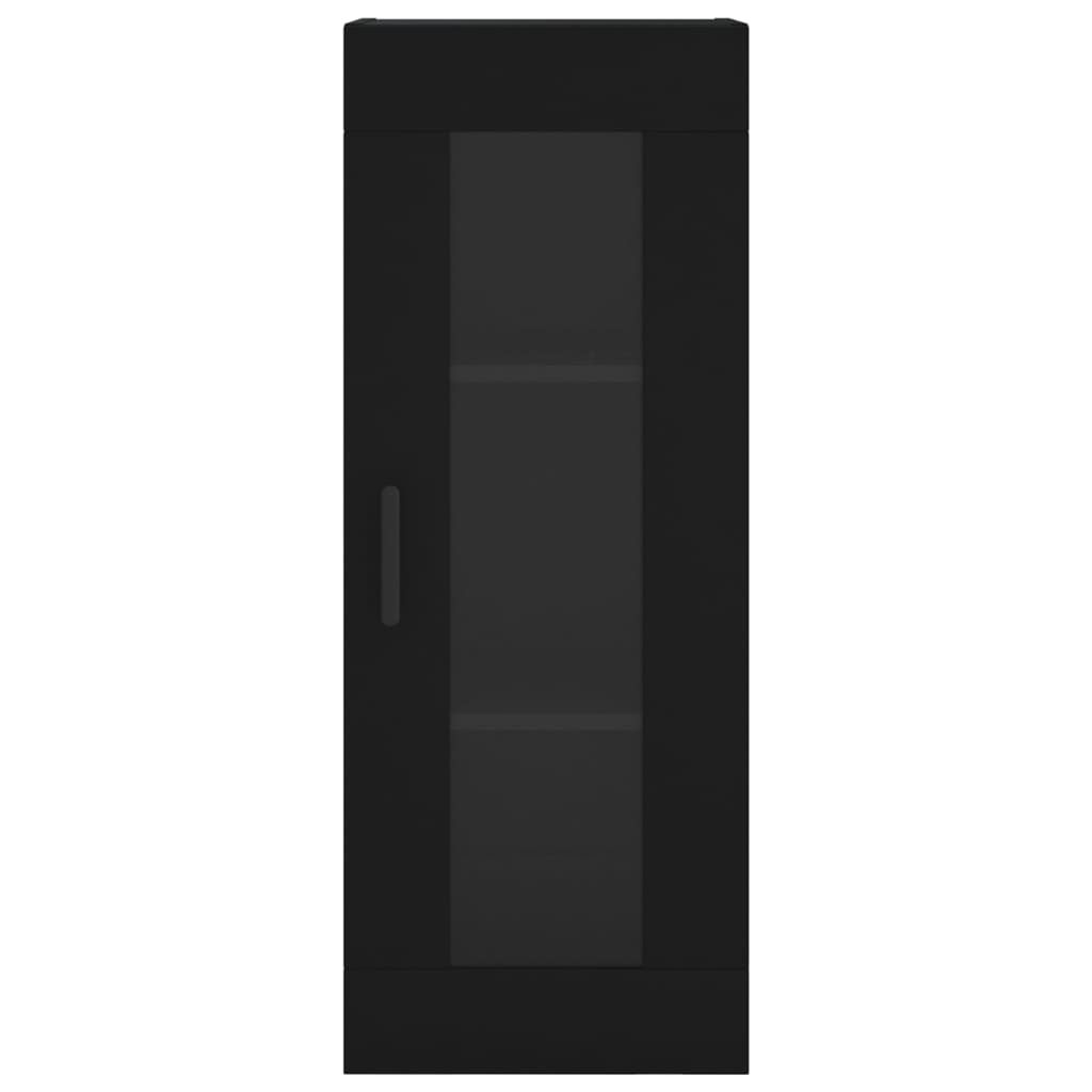 Credenza Nera 34,5x34x180 cm in Legno Multistrato 3199434