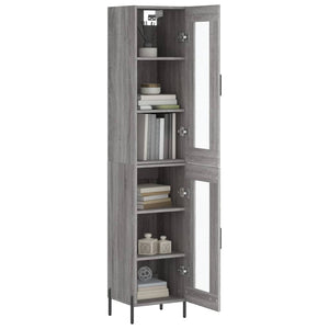 Credenza Grigio Sonoma 34,5x34x180 cm in Legno Multistrato 3199439