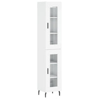 Credenza 34,5x34x180 cm in Legno Multistrato Bianco Lucidocod mxl 78004
