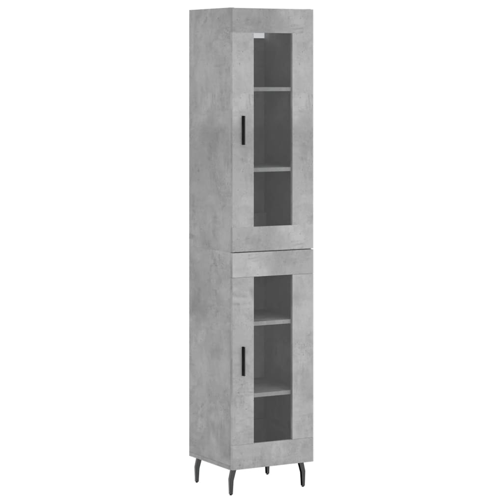 Credenza cassettiera mobile contenitore organizer cucina soggiorno salotto alto 345 x 34 x 180 cm legno ingegnerizzato grigio 02_0034280
