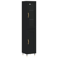 Credenza Nera 34,5x34x180 cm in Legno Multistratocod mxl 77976