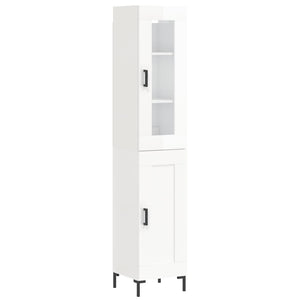 Credenza 34,5x34x180 cm in Legno Multistrato Bianco Lucido 3199491