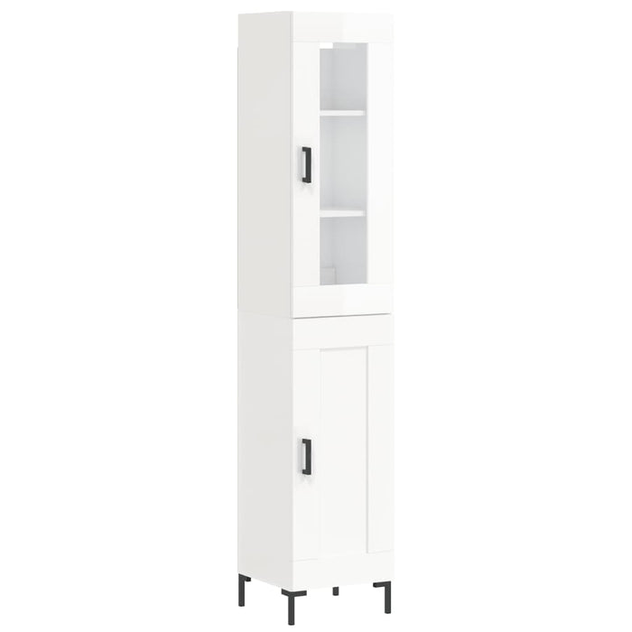 Credenza 34,5x34x180 cm in Legno Multistrato Bianco Lucido 3199491