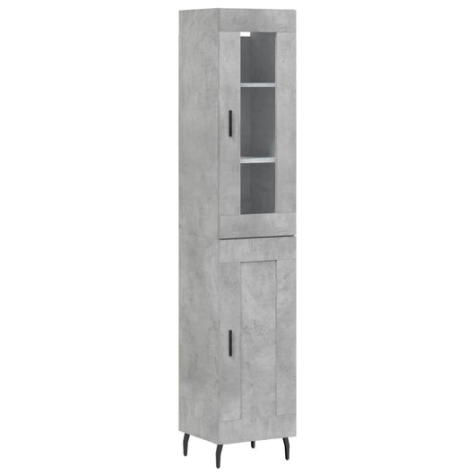 Credenza Grigio Cemento 34,5x34x180 cm in Legno Multistrato 3199509