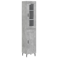 Credenza cassettiera mobile contenitore organizer cucina soggiorno salotto alto 345 x 34 x 180 cm legno ingegnerizzato grigio 02_0034282