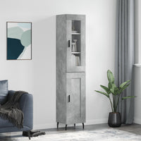 Credenza Grigio Cemento 34,5x34x180 cm in Legno Multistrato 3199509