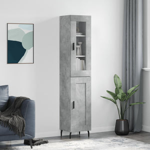 Credenza Grigio Cemento 34,5x34x180 cm in Legno Multistrato 3199509