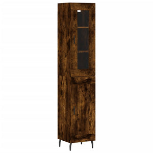 Credenza cassettiera mobile contenitore organizer cucina soggiorno salotto alto 345 x 34 x 180 cm legno ingegnerizzato marrone 02_0033293