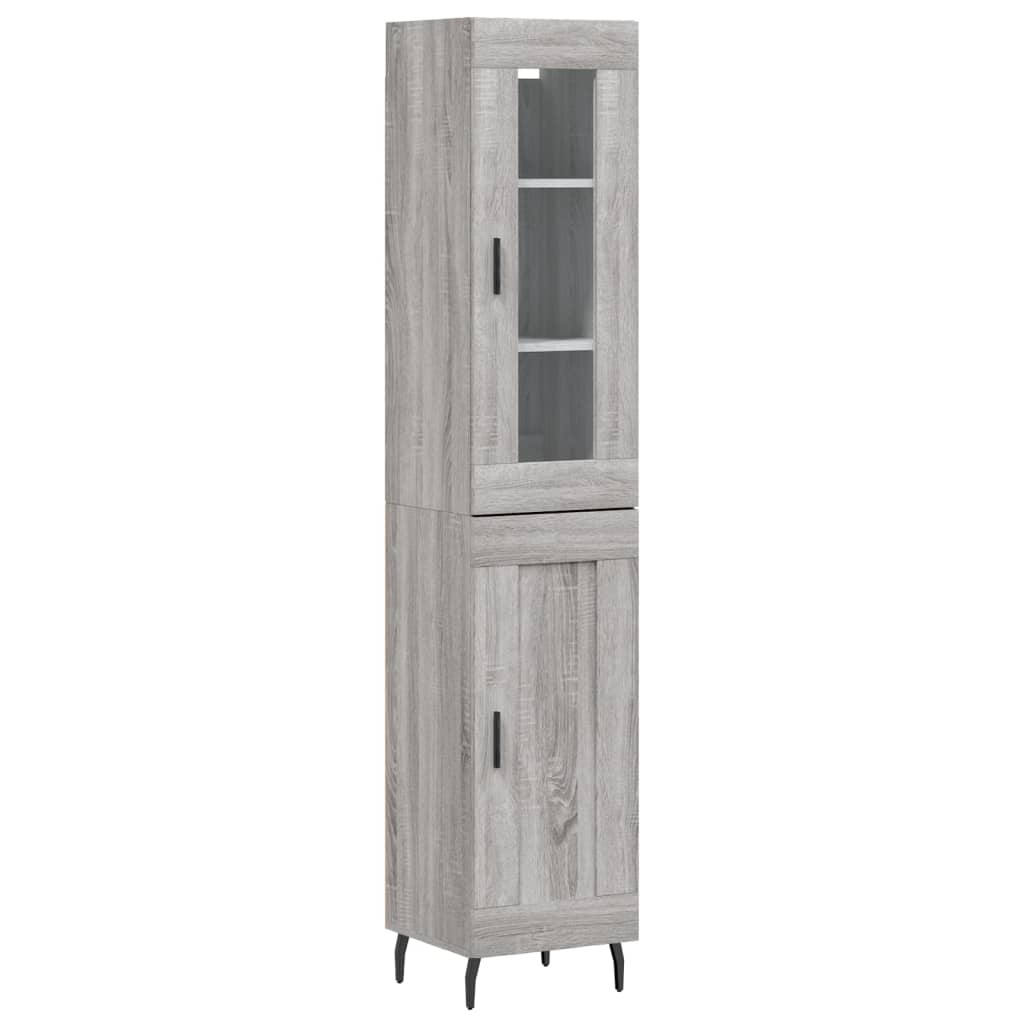 Credenza Grigio Sonoma 34,5x34x180 cm in Legno Multistrato 3199511
