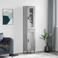 Credenza Grigio Sonoma 34,5x34x180 cm in Legno Multistrato 3199511