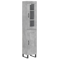 Credenza Grigio Cemento 34,5x34x180 cm in Legno Multistrato 3199517