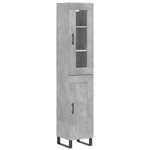 Credenza Grigio Cemento 34,5x34x180 cm in Legno Multistrato 3199517