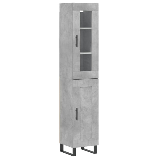 Credenza Grigio Cemento 34,5x34x180 cm in Legno Multistrato 3199517