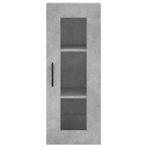 vidaXL Credenza Grigio Cemento 34,5x34x180 cm in Legno Multistrato